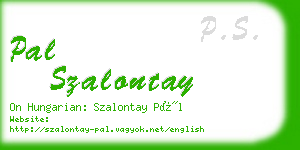 pal szalontay business card